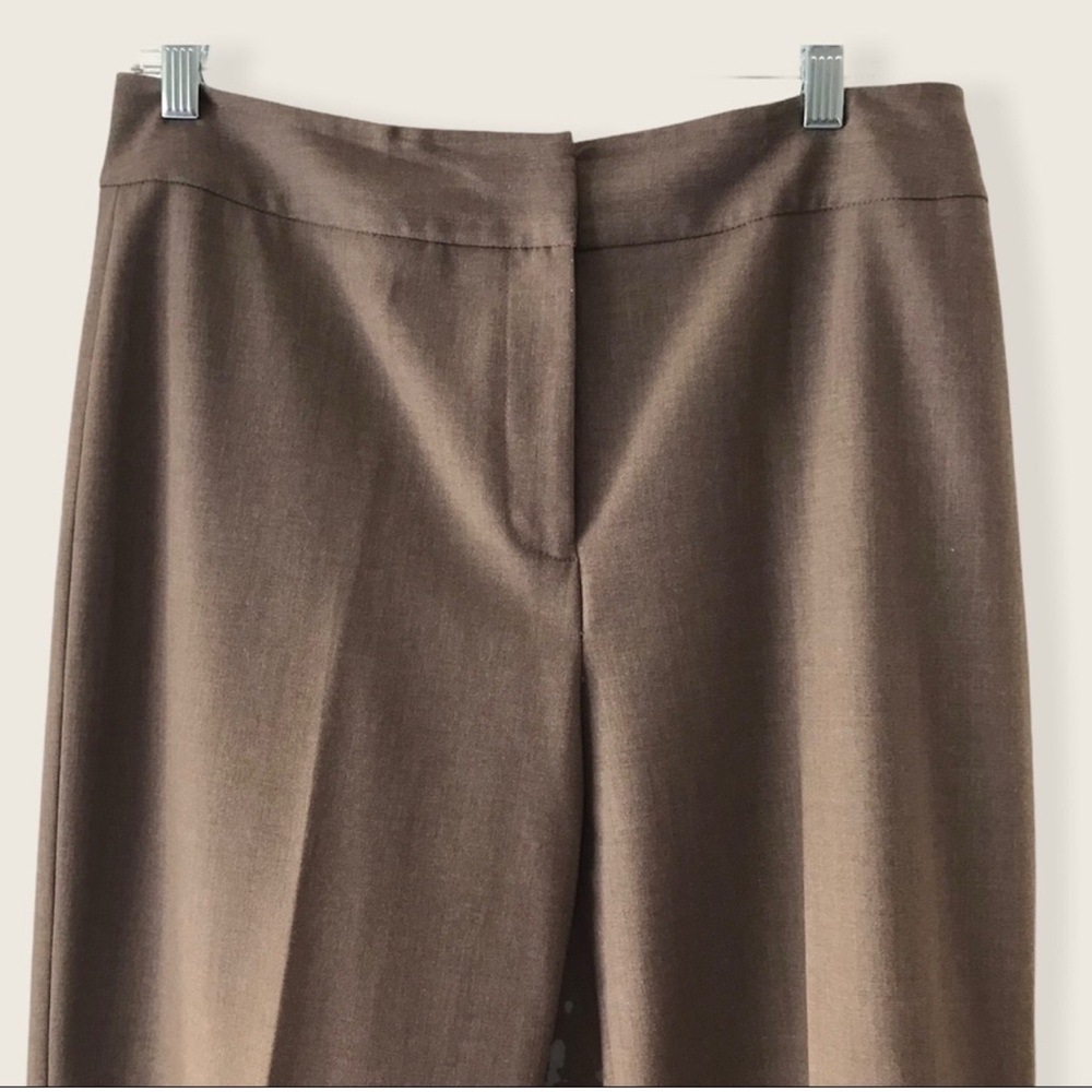 TAHARI BY ARTHUR S LEVINE FLAT FRONT MOCHA BROWN TAPERED DRESS PANTS SIZE 6